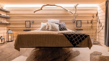 6 habitaciones, tabla de planchar con plancha y ropa de cama