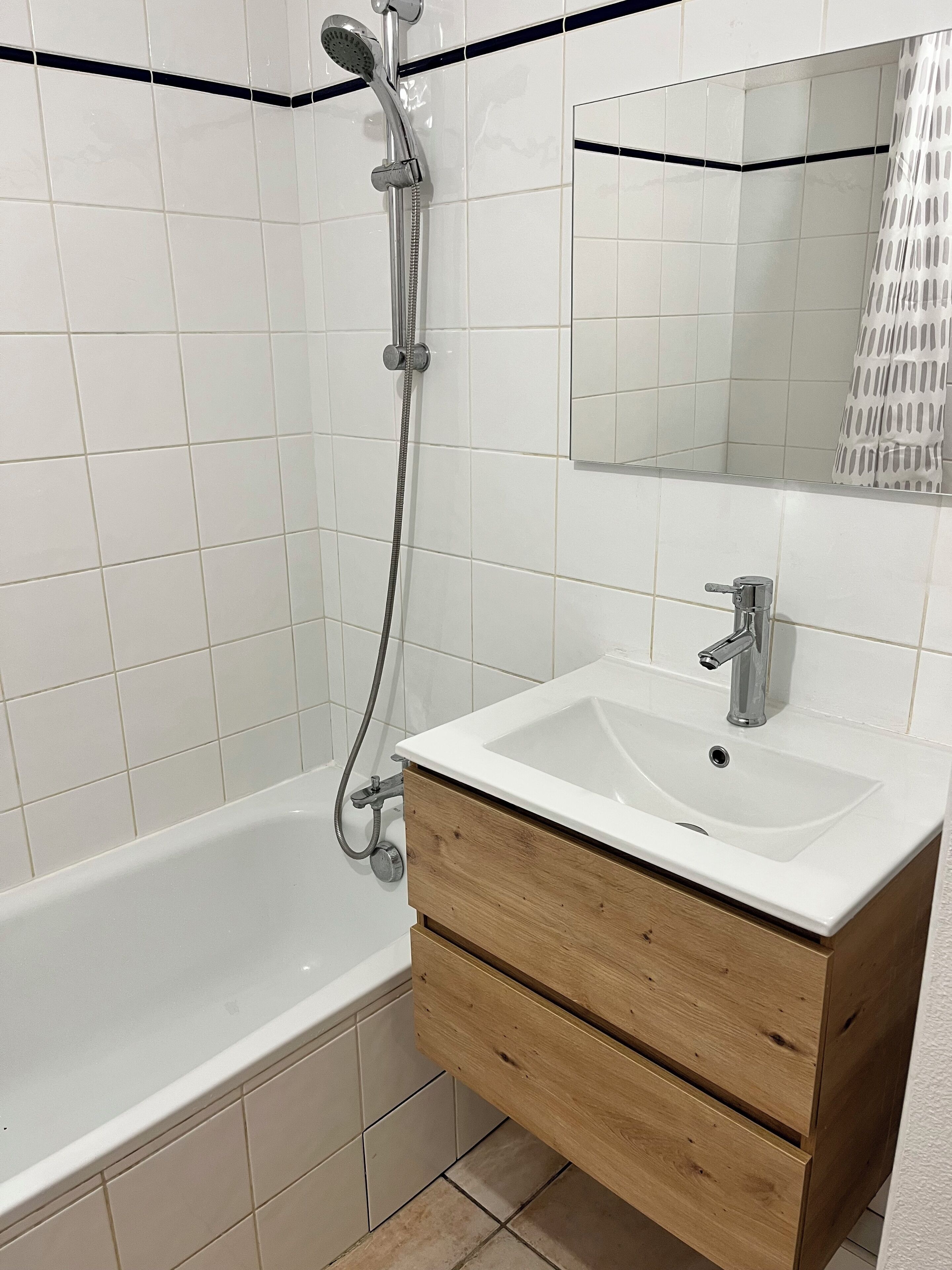 Hair dryer, soap, toilet paper