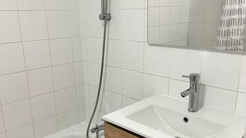 Hair dryer, soap, toilet paper