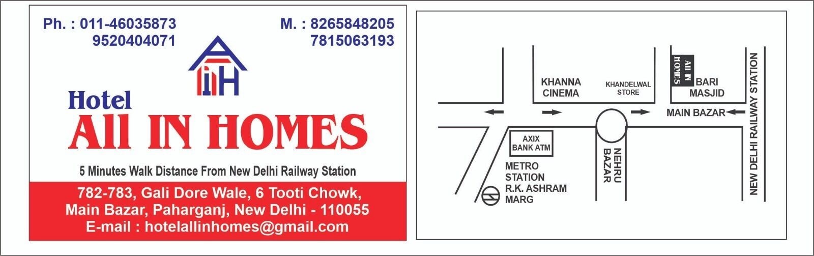 Photo - Hotel All In Homes - New Delhi Railway station- Paharganj