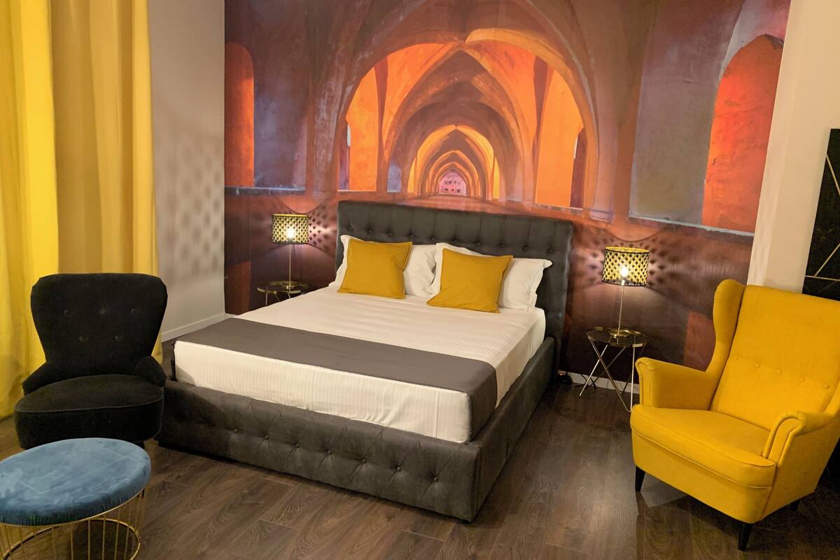 Grand Double Room, Balcony, City View | Blackout drapes, free WiFi
