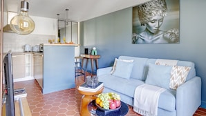 City Apartment, 1 Queen Bed with Sofa bed, Non Smoking | Living area - Stylish Le Marais 1BR - Heart of Paris (Paris)
