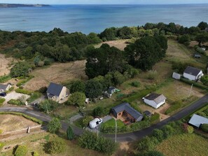 Aerial view - Holiday Home 'Maison De Vacance À 200m De La Mer' with Private Terrace and Private Garden (Plouha)
