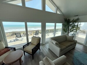 TV, foosball - Salty Haven - Endless Views- Private Beachfront House & Pool- 7 Bedroom + 5 Bath (Indian Beach)