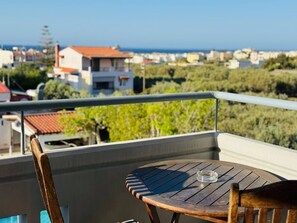 Deluxe Apartment, Sea View | Terrace/patio - Desire Apartments (Kato Gouves)