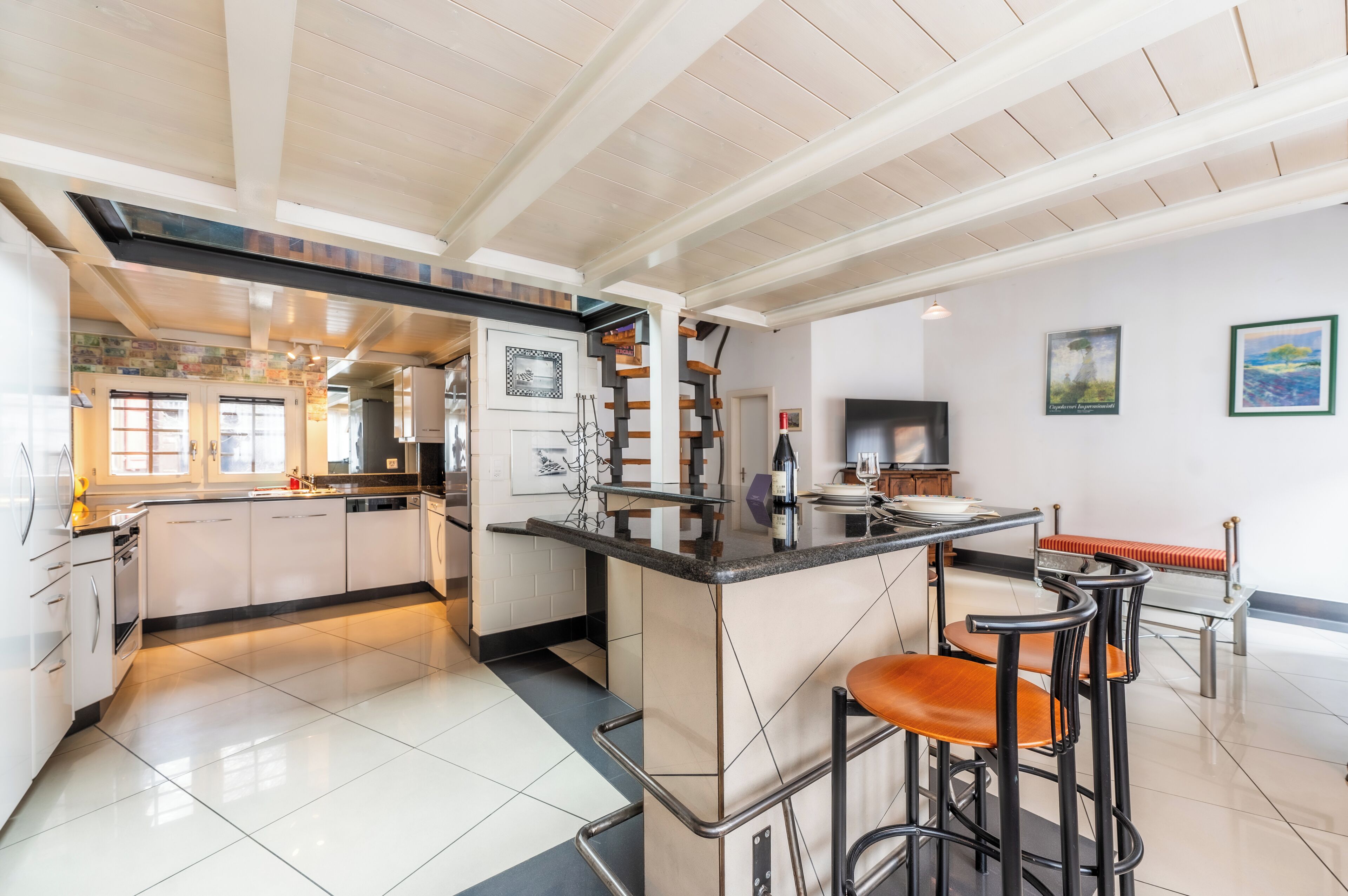 Chalet, Balcony, Courtyard View | Private kitchen | Fridge, oven, stovetop, dishwasher