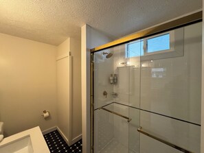 Hair dryer, soap, toilet paper