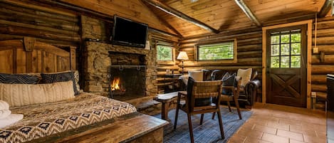 Smart TV, fireplace, foosball, table tennis