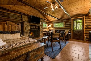 Smart TV, fireplace, foosball, table tennis