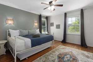 5 bedrooms, iron/ironing board, travel crib, WiFi