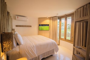 Seprai premium, bantalan ekstra lembut, minibar, dan Wi-Fi gratis