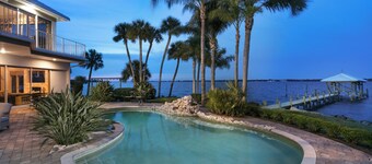 Viera Riverfront Island Retreat 7bd/6ba Water Views EVERY Room Pool/Spa 16+ppl