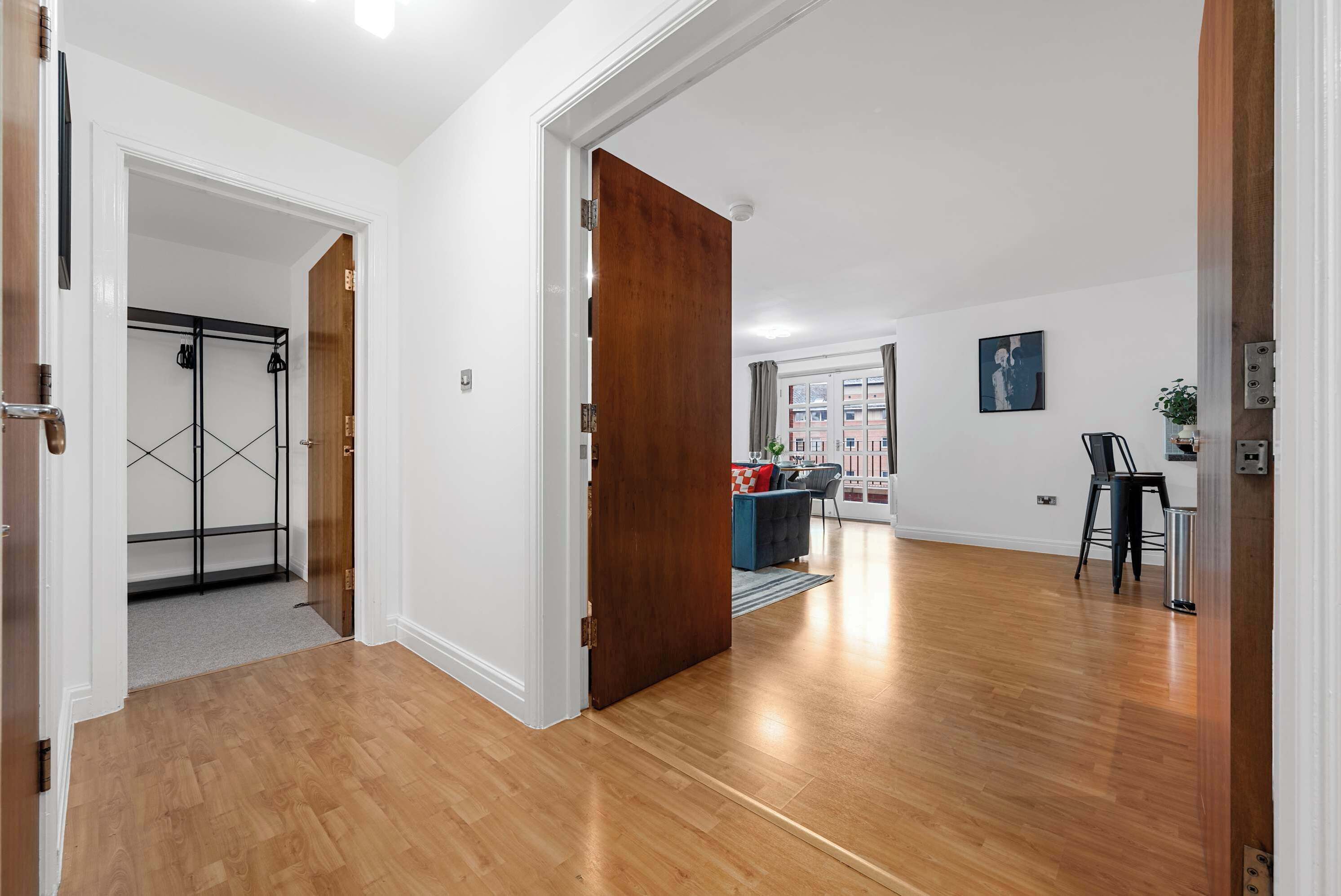 Bright hallway with space to drop your bags