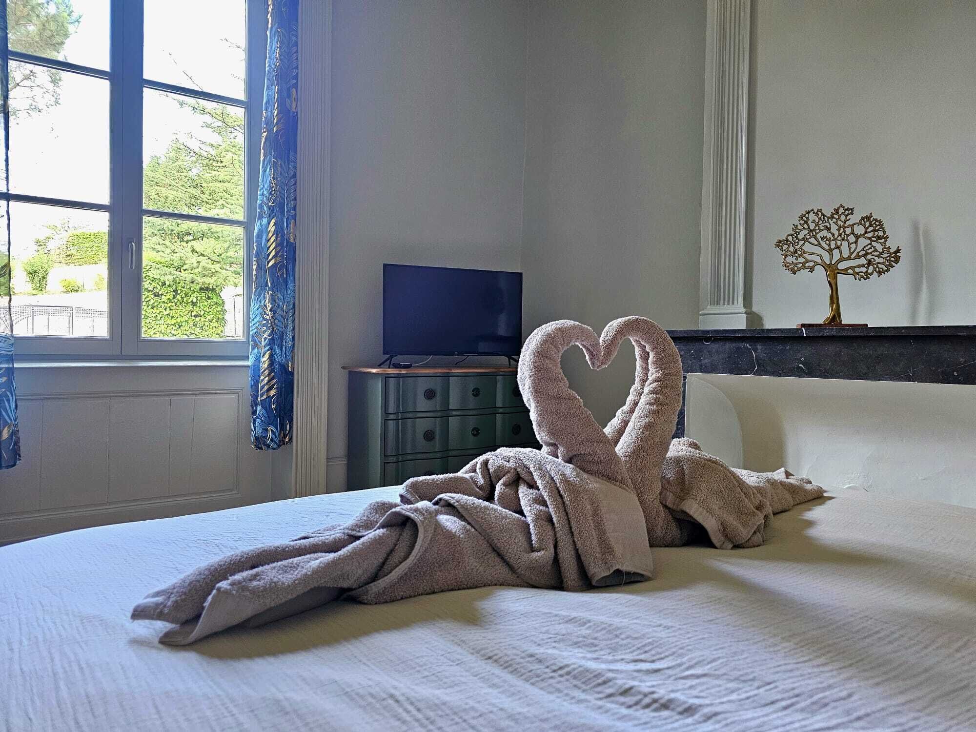 Chambre Double, vue piscine