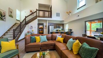 TV, fireplace, table football