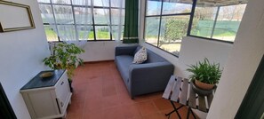 Télévision, cheminée, chaîne hi-fi