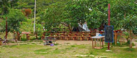 Outdoor wedding area