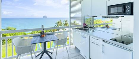 Fridge, microwave, dishwasher, coffee/tea maker