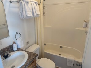 Asciugacapelli, asciugamani, sapone, shampoo