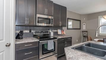 Microwave, oven, stovetop, dishwasher
