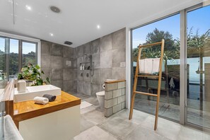 Shower, hair dryer