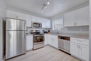 Microwave, oven, stovetop, dishwasher