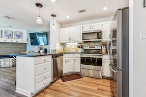 Microwave, oven, stovetop, dishwasher