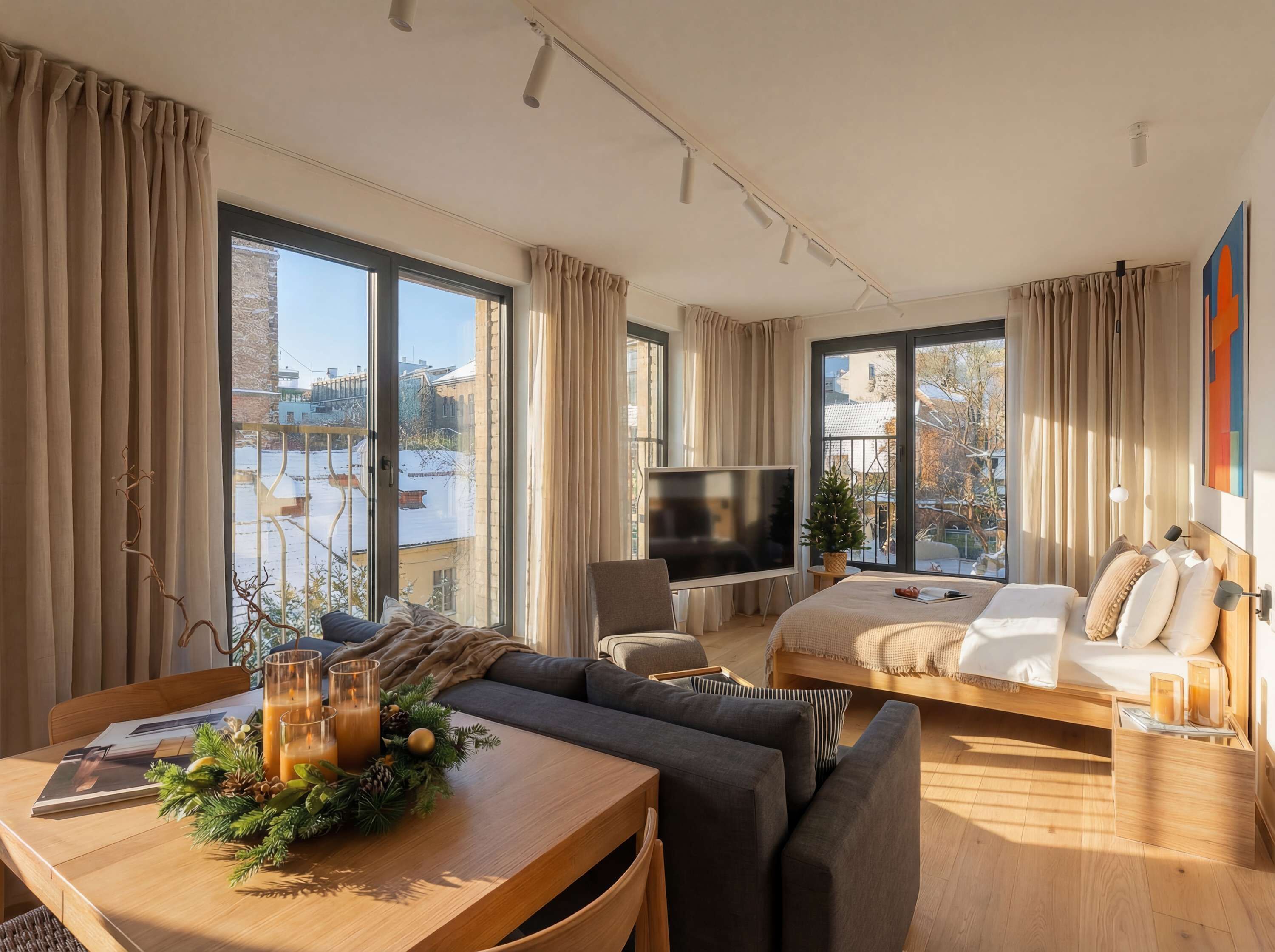 2 habitaciones, tabla de planchar con plancha, cuna de viaje y wifi 