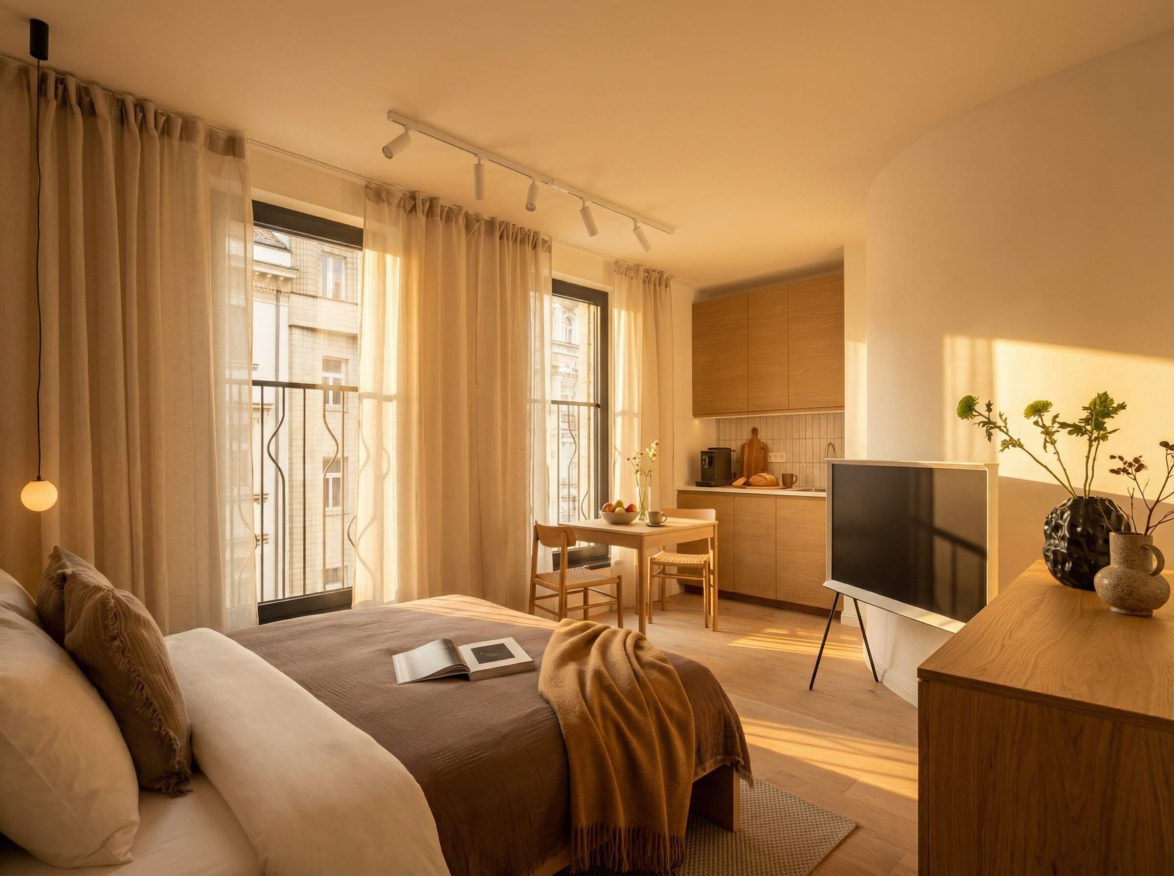 1 habitación, tabla de planchar con plancha, wifi y ropa de cama 