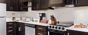 Microwave, oven, stovetop, dishwasher