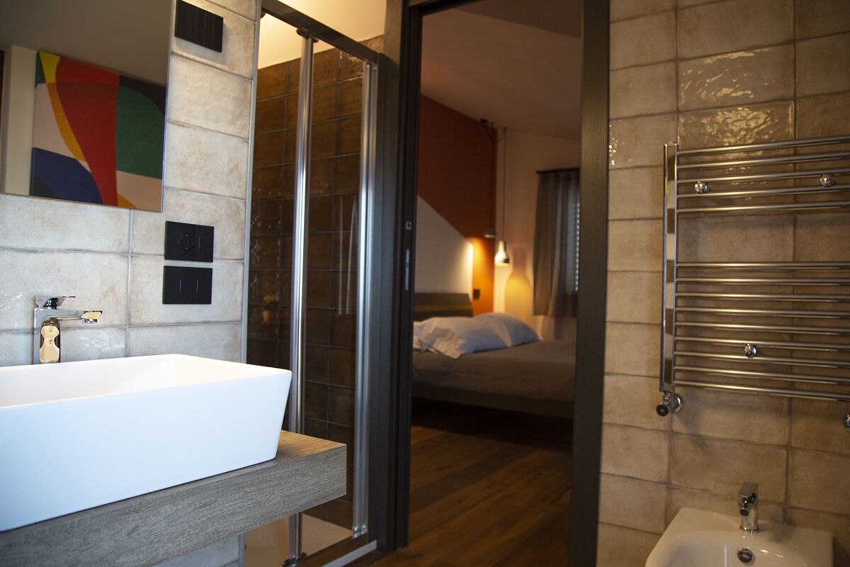 Chambre Double, balcon, vue ville | Salle de bain