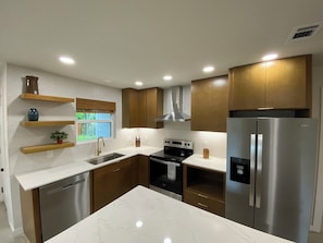 Microwave, oven, stovetop, dishwasher