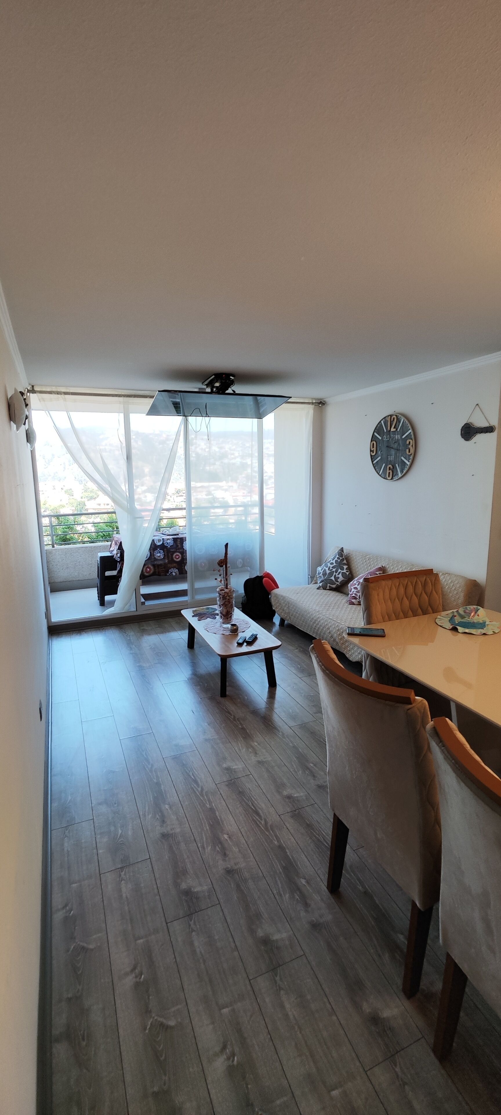 Televisión y chimenea 