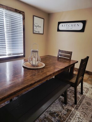 Dining - Big house, big yard in the middle of Dickinson.  Very private and peaceful.  (Dickinson)