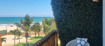 Oceanfront duplex in Zorritos with A/C, terrace, 4BR, next to Casa Andina.