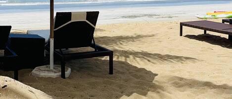 Plage privée, sable blanc