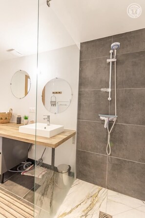 Shower, hair dryer