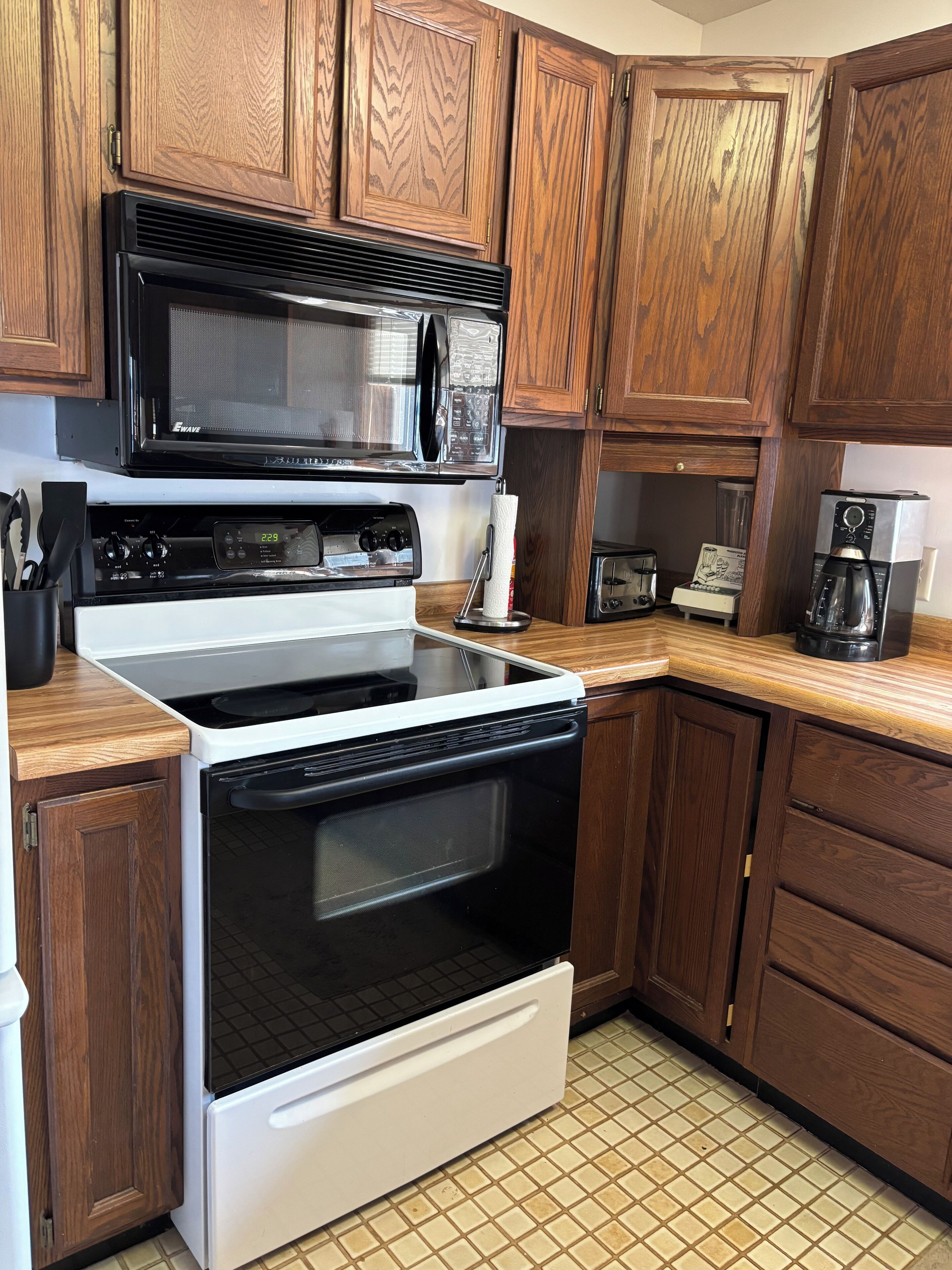 Microwave, oven, stovetop
