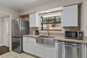 Microwave, oven, stovetop, dishwasher