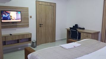 Luxury Double or Twin Room, City View | Desk, laptop workspace, free WiFi
