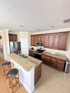 Microwave, oven, stovetop, dishwasher