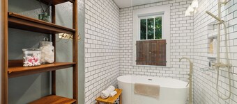 Stay in the Elizabeth Page House, a modern bungalow, perfect for families.