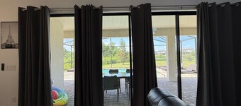 The laid-back 4-bedroom Villa features a private swimming pool in Haines City.