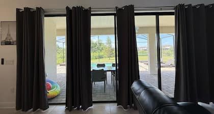 The laid-back 4-bedroom Villa features a private swimming pool in Haines City.
