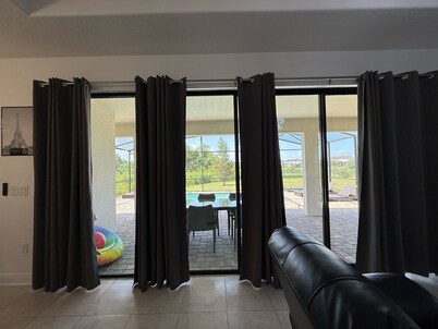 The laid-back 4-bedroom Villa features a private swimming pool in Haines City.