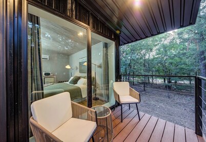 The Red Bird | Treehouse Stay + Pickleball Court