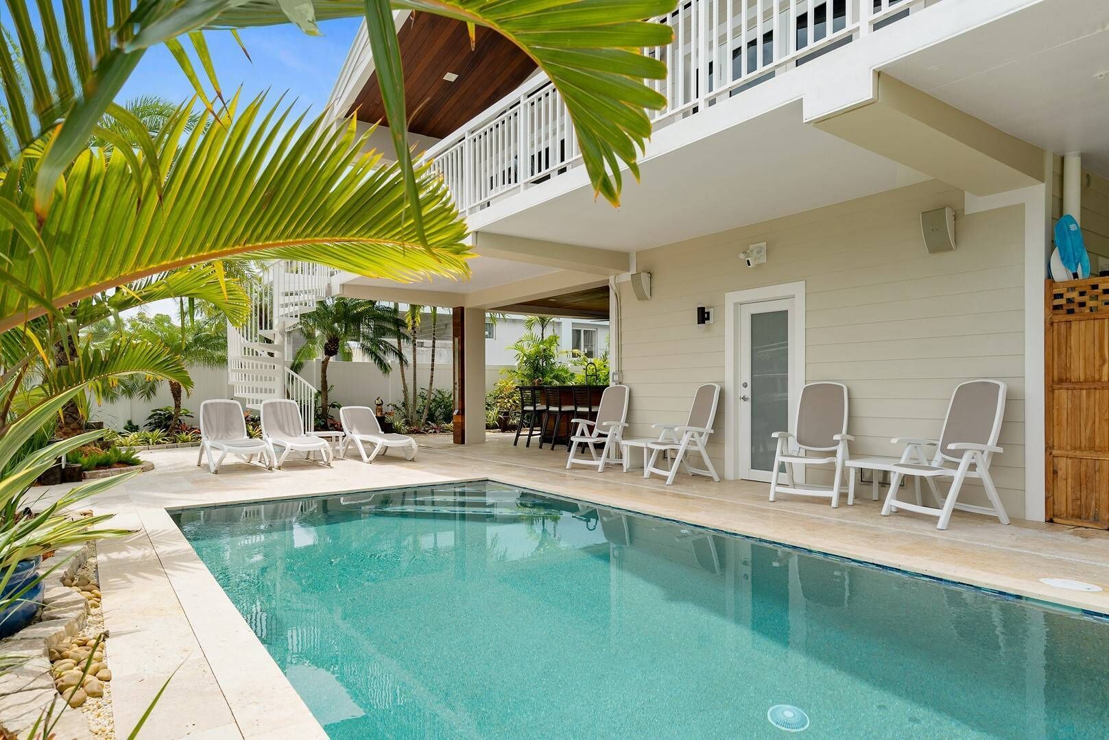 A heated pool