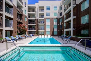 A heated pool - Deluxe Central 1BR 1BA Pool Hot Tub Gym Parking (Salt Lake City)