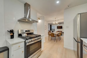 Microwave, oven, stovetop, dishwasher
