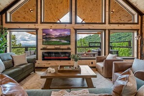 Télévision, cheminée, jeux vidéo